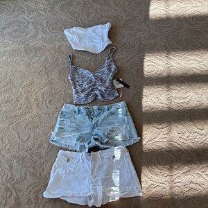 Stylish Summer Outfit Set with Tops and Shorts